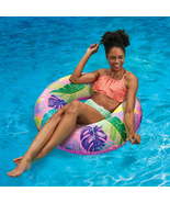 Bluescape Pink Tropical Inflatable Swim Tube Pool Float Age 9+, Unisex |... - $27.42 CAD