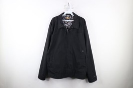 Vintage Volcom Mens Size XL Spell Out Faded Lined Full Zip Bomber Jacket Black - £47.45 GBP