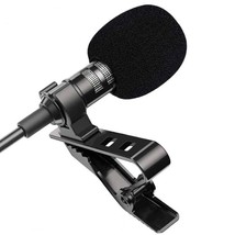 Microphone Lapel Lavalier Camera Mic Portable For iPhone Android Laptop Computer - £7.81 GBP+