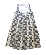 Anthropologie Corey Lynn Calter Dress 4 Black Ivory Silk Sleeveless Knee... - $31.10 CAD