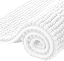 Bathroom Rugs Chenille Soft Short Plush  Shower Mat Water Absorbent 16" ... - $16.94