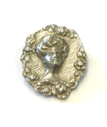 Sterling 925 Gibson Girl Pin Heavy Art Nouveau Floral Border 1 3/8“ Long... - €33,70 EUR