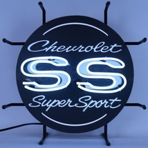 Chevrolet SS Super Sport Junior Car Garage Banner Neon Sign 17&quot; by 17&quot; - £181.15 GBP
