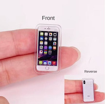 Dollhouse Miniature Cell Phones 1/6 Scale Iphone Design Apple logo on ba... - $59.49 MXN+