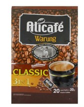 ALICAFE CLASSIC 3 in 1 Premix Coffee 40satchet X 20g Free 4 Satchet HALA... - £15.69 GBP