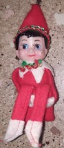 Vintage Pixie Knee Hugger ELF Shelf Sitter Christmas Figure Ornament 5&quot; - £17.13 GBP