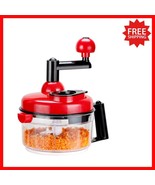 Stainless Steel Onion Chopper - Hand Crank Processor for Effortless Food... - $53.70 CAD