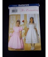 Butterick pattern 5900 child&#39;s lined dress &amp; veil in 2 lengths Sz 2-5 - £3.73 GBP