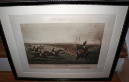 HENRY ALKEN / LEWIS Original 1835 Hand Colored Engraving Quron Hunt Snob Is Beat - $375.25