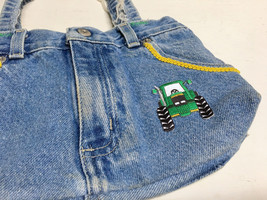 John Deere Cute Small 12&quot; Purse Denim Short Shorts Handbag Distressed - $13.75