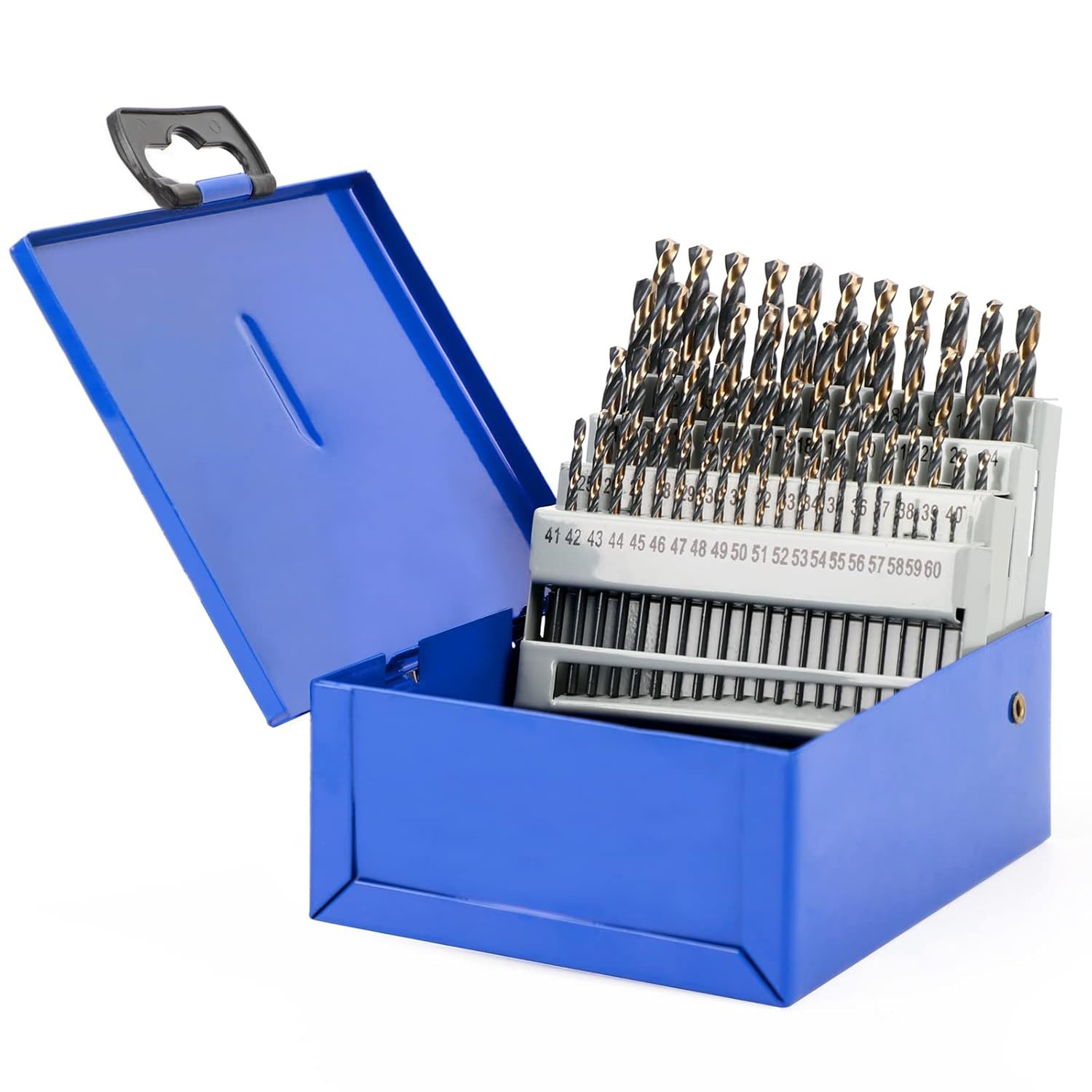COMOWARE Numbered Drill Bit Set Number Size Drill Bit Set 60pcs Drill Bits for