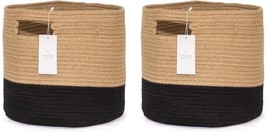 Set Of 2 Chloe And Cotton Woven Cube Storage Baskets With Handles | Adorable - £29.76 GBP