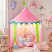 Princess Tent With Star Lights &amp; Carry Case, Pop Up Play Tent, Princess ... - £43.44 GBP