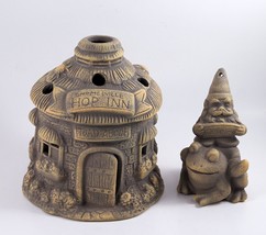 Frog/Toad Abode Design Tealight &amp; Figurine Gnome Village Ceramic In Box ... - $39.00