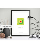 Spring Print, Spring Colors, Wall Decor, Warmer Season, Illustration, De... - $12.00+