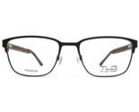 TLG Eyeglasses Frames NU054 C01 Black Brown Square Full Rim 55-19-140 - £71.17 GBP