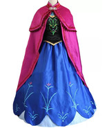 Anna Frozen Cosplay Costume Full Dress Professional Dress Adult Coat - $135.50