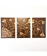 Hand Carved Wooden Wall Art - Large Decorative Hand Painted Gold foil He... - $439.90