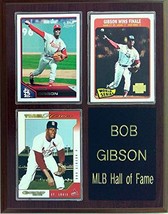 Frames, Plaques and More Bob Gibson St. Louis Cardinals 3-Card 7x9 Plaque - £16.15 GBP