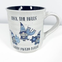 Happy Hanukkah Gnome &amp; Dreidels Jolly Challah Days Sheffield Coffee Mug-... - $14.84