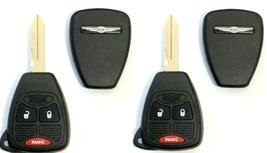 X2 Chrysler Remote Head Key Shell 3 Button Removable Blade A+ Quality USA Seller - £7.48 GBP