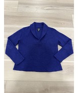 Eileen Fisher Size Large Purple Wool/Cashmere Blend V-Neck Long Sleeve S... - $763.89 MXN