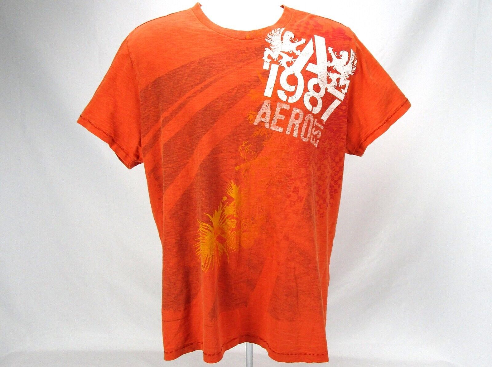 Primary image for Aeropostale 1987 T-Shirt Sz XL Men's or Youth Lightweight Casual Orange Apparel