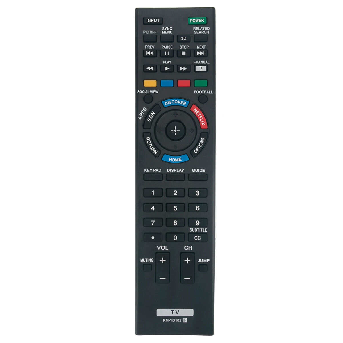 RM-YD102 Replaced TV Remote for Sony LED TV KDL-50W790B KDL-50W800B KDL-55W790B - $12.91