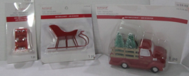 Ashland Tiny Treasures Lot Of 3 Mini Red Vintage Truck Mail Box Sleigh - £14.69 GBP
