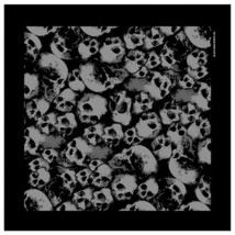 DELUXE STACK SKULL HEADS BANDANA 21&quot;X21&quot; head wrap neck hat motorcycle #... - $9.49