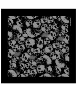 DELUXE STACK SKULL HEADS BANDANA 21&quot;X21&quot; head wrap neck hat motorcycle #... - $13.31 CAD