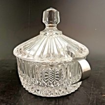 Mikasa Diamond Fire 3.75&quot; Crystal Covered Sugar Bowl With Lid And Ecko Spoon OBO - £18.51 GBP