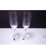 2 Vintage Mikasa Tall DUO CHAMPAGNE FLUTES ~~ old new stock w labels ~ h... - $27.39 CAD