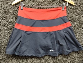 Nike Dri Fit Tennis Skort Women Small Blue and Red Striped Athletic Swoosh Skirt - £18.14 GBP