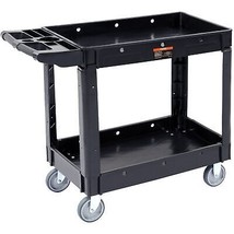 VEVOR Utility Service Cart, 2 Shelf 550LBS Heavy Duty Plastic Rolling Utility Ca - £80.26 GBP