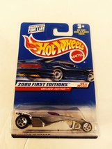 Hot Wheels 2000 #095 Silver Greased Lightnin&#39; First Editions 5 Spoke Whe... - £15.94 GBP