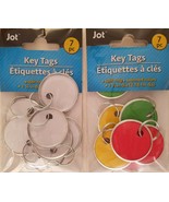 Key Tags Metal Rims Paper Centers Circles 1.25” 7/Pk, Select: Colors or ... - £2.38 GBP