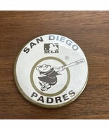 Vintage 70s San Diego Padres Button Pin MLB Swinging Friar Logo 3.5&quot; Wide - $15.00