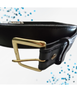 MTR Custom Leather Dress Belt Black Size 44 Leather Pre-Owned - $34.99