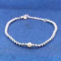 Sterling silver Treated Freshwater Cultured Pearl &amp; Beads Bracelet 593173C01 - £21.13 GBP