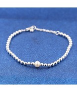 Sterling silver Treated Freshwater Cultured Pearl &amp; Beads Bracelet 59317... - £21.00 GBP