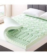 Mellow 4 Inch 5-Zone Memory Foam Mattress Topper, Calming Green Tea, Twi... - $80.94