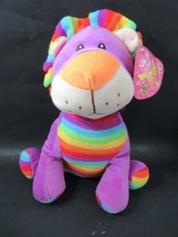 Sugar Loaf Purple Rainbow Lion plush National Entertainment Network NEN colorful - £7.72 GBP