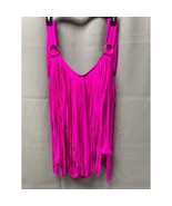 Women&#39;s Pink Fringed One Piece Swimsuit full coverage Size L SKU 3485 - $17.54