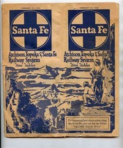 Atchison Topeka &amp; Santa Fe Railway 64 Page System Time Table February 11, 1945 - £16.79 GBP