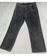 Ashley Stewart Pants Women Size 16 Dark Gray Straight Faux Suede Stretchy - $19.00