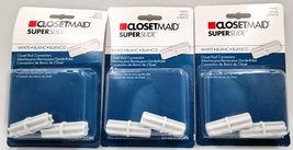 Lot of 3 Closet Maid 2-pack Superslide Closet Rod Connectors 7565100 - $7.50