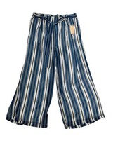 HER Destiny Wide Leg Pants Women Blue Stripe Plus Size Chiffon Lined/Siz... - £21.26 GBP