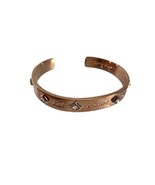 Mary Kay Eat Dessert First Bracelet Cuff Rose Gold Tone Metal Rhinestones - $11.88