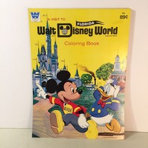 NEW Vintage A Visit To Walt Disney World Florida Coloring Book 1971 Whitman - £14.84 GBP